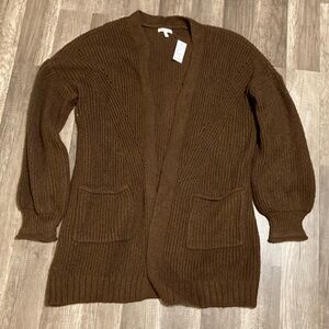 Maurices Chocolate Knit Cardigan